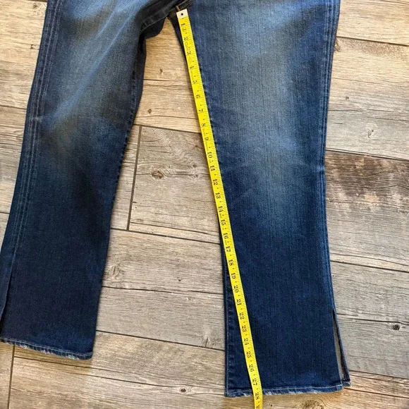 MOUSSY VINTAGE Jeans Women's Dark Wash Flare Leg Slit Denim Size 29